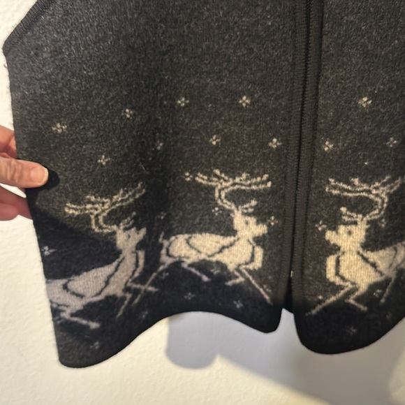 100% wool vintage vest winter themed - Picture 4 of 5